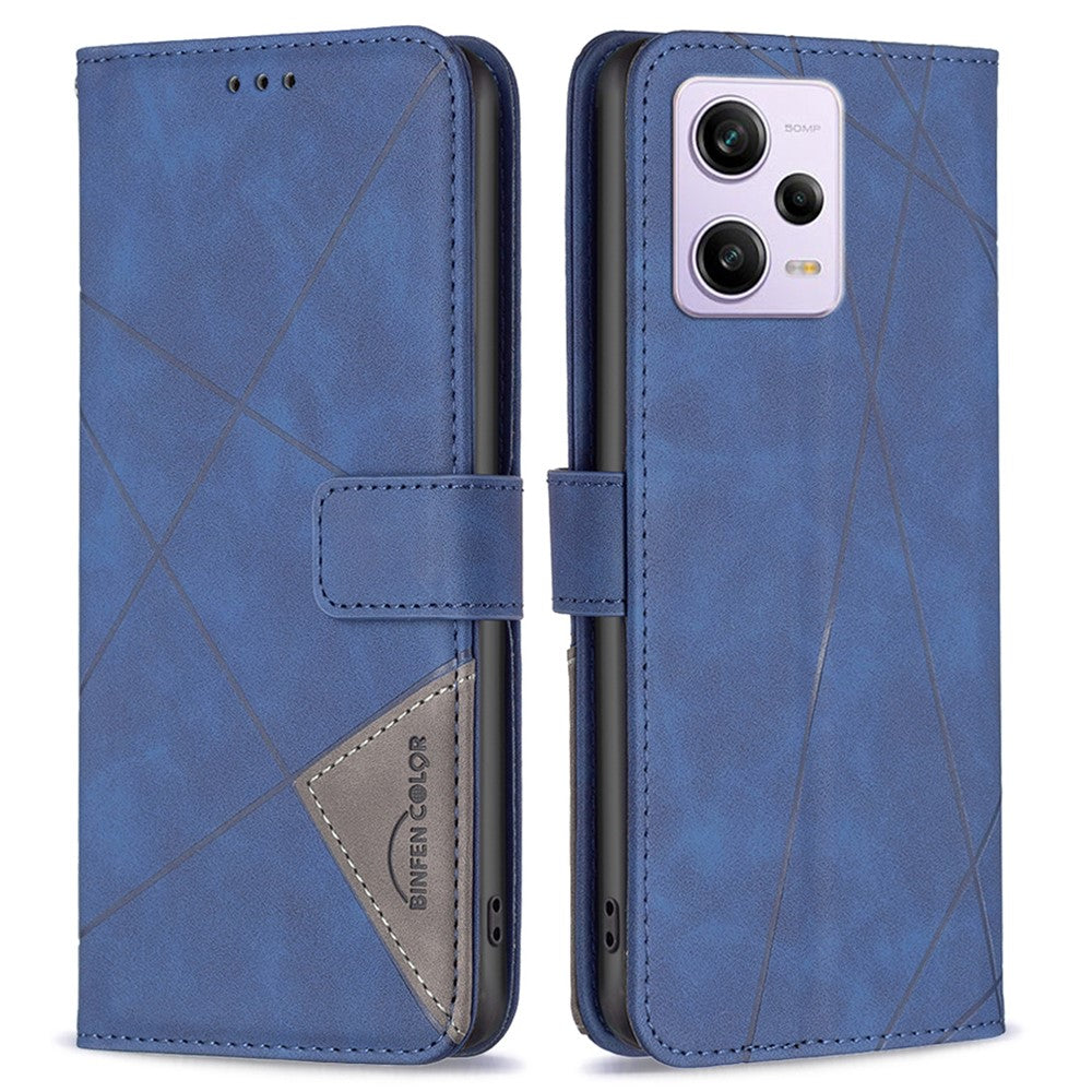 BINFEN COLOR för Xiaomi Redmi Note 12 Pro 5G / Note 12 Pro Speed 5G / Poco X5 Pro 5G Plånboksfodral Magnetiskt spänne Läderfodral mobilstativ