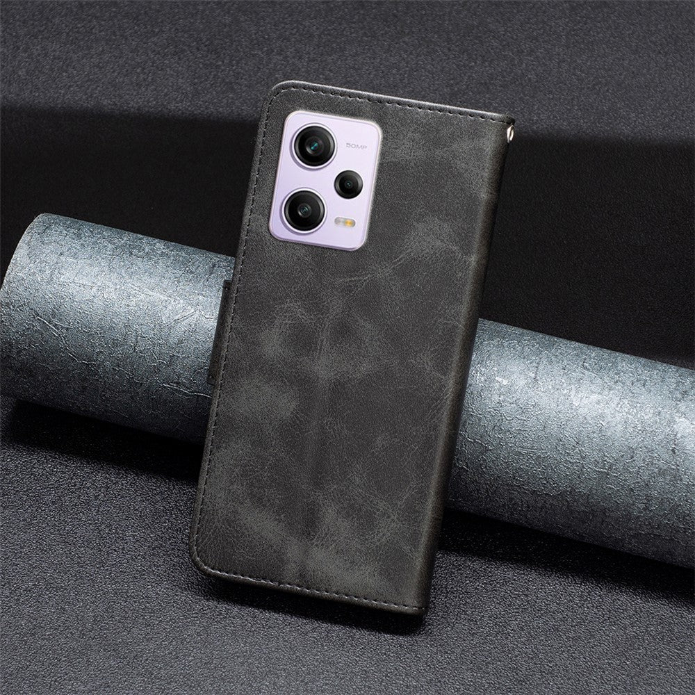 For Xiaomi Redmi Note 12 Pro 5G / Note 12 Pro Speed 5G / Poco X5 Pro 5G Case Smooth Leather Wallet Stand Mobile Phone Cover with Strap