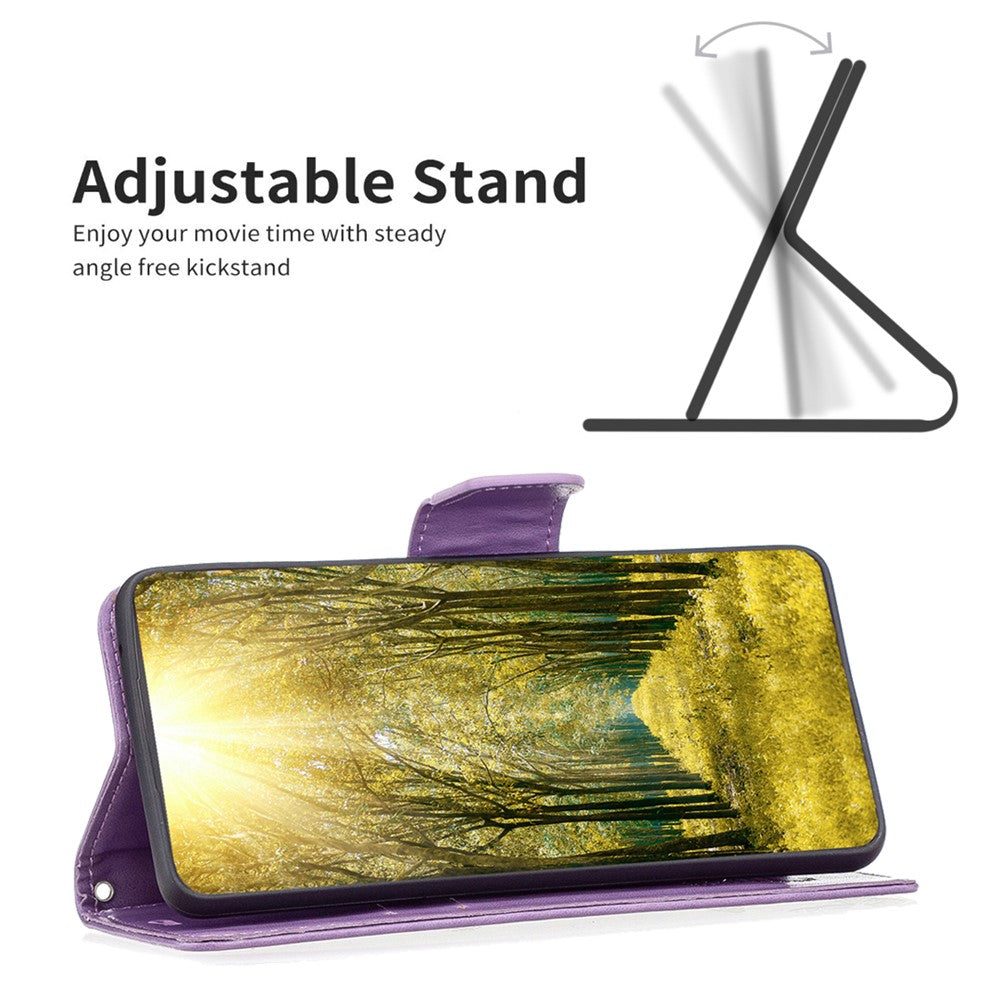 Shockproof Case for Xiaomi Redmi Note 12 Pro 5G / Note 12 Pro Speed 5G / Poco X5 Pro 5G PU Leather Cover Butterfly Imprinted with Strap