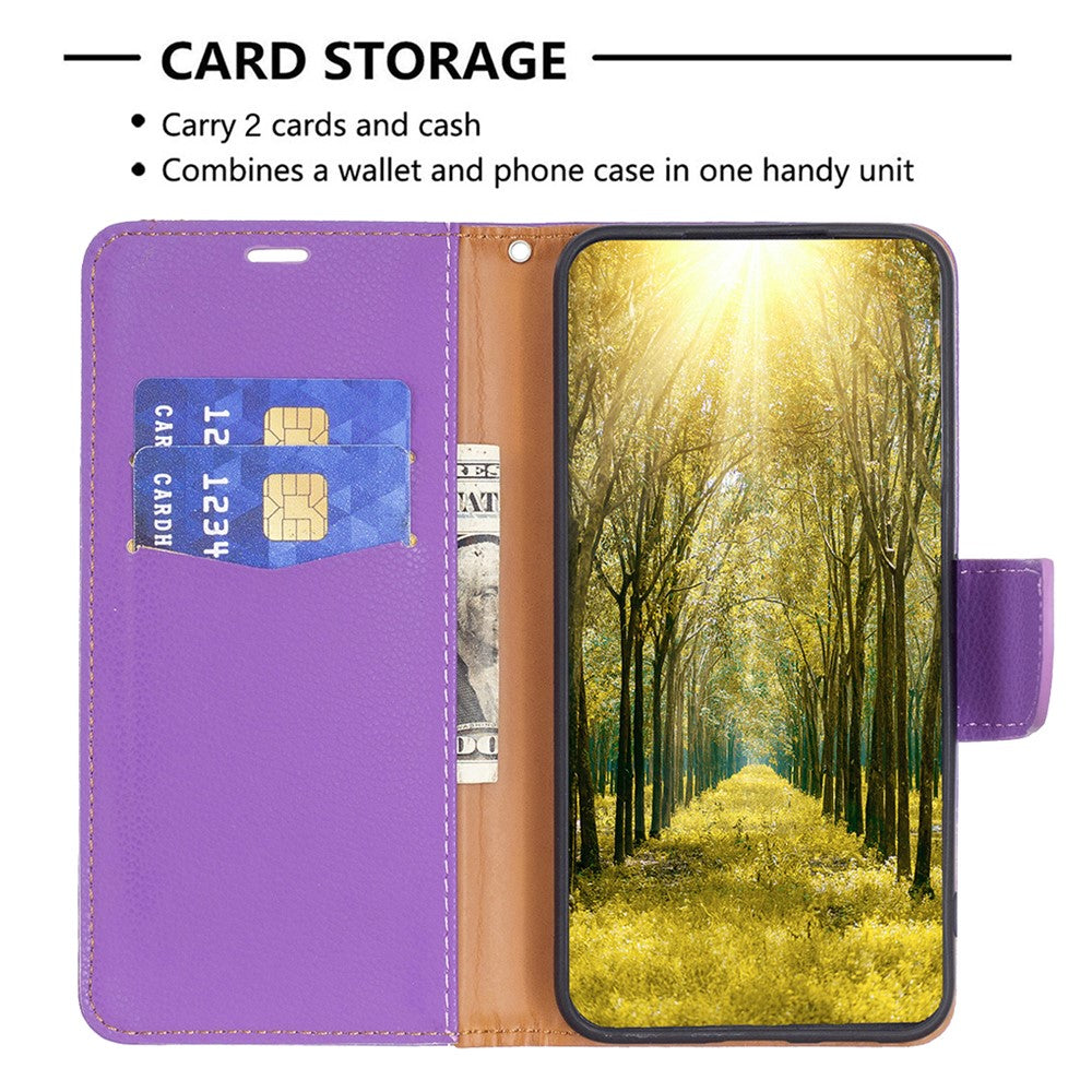 Wallet Phone Case for Xiaomi Redmi Note 12 Pro 5G / Note 12 Pro Speed 5G / Poco X5 Pro 5G Wallet Case with Wrist Strap Litchi Texture Leather Phone Stand Cover