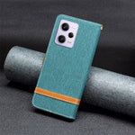 For Xiaomi Redmi Note 12 Pro 5G / Note 12 Pro Speed 5G / Poco X5 Pro 5G Wallet Phone Case Jeans Cloth Texture Flip Leather Cover Protective Stand Cover