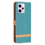 For Xiaomi Redmi Note 12 Pro 5G / Note 12 Pro Speed 5G / Poco X5 Pro 5G Wallet Phone Case Jeans Cloth Texture Flip Leather Cover Protective Stand Cover