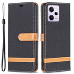 For Xiaomi Redmi Note 12 Pro 5G / Note 12 Pro Speed 5G / Poco X5 Pro 5G Wallet Phone Case Jeans Cloth Texture Flip Leather Cover Protective Stand Cover