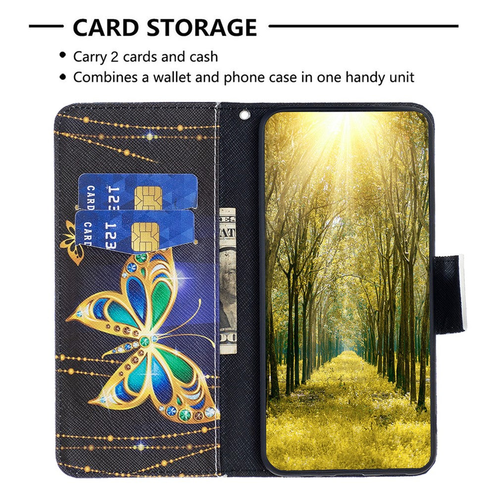 For Xiaomi Redmi Note 12 5G (Global) / (India) / (China) / Poco X5 5G Leather Wallet Phone Case Pattern Printing Flip Stand Cover