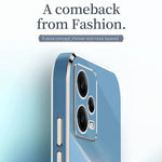 XINLI Phone Case for Xiaomi Redmi Note 12 Pro+ 5G Electroplating Golden Edge Anti-scratch TPU Phone Cover