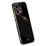XINLI Shockproof Phone Case for Xiaomi Redmi Note 12 Pro 5G , Electroplating Golden Edge TPU Phone Cover