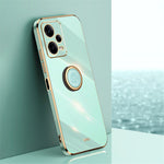 XINLI For Xiaomi Redmi Note 12 Pro 5G Ring Holder Kickstand TPU Phone Cover Case with Electroplating Edge