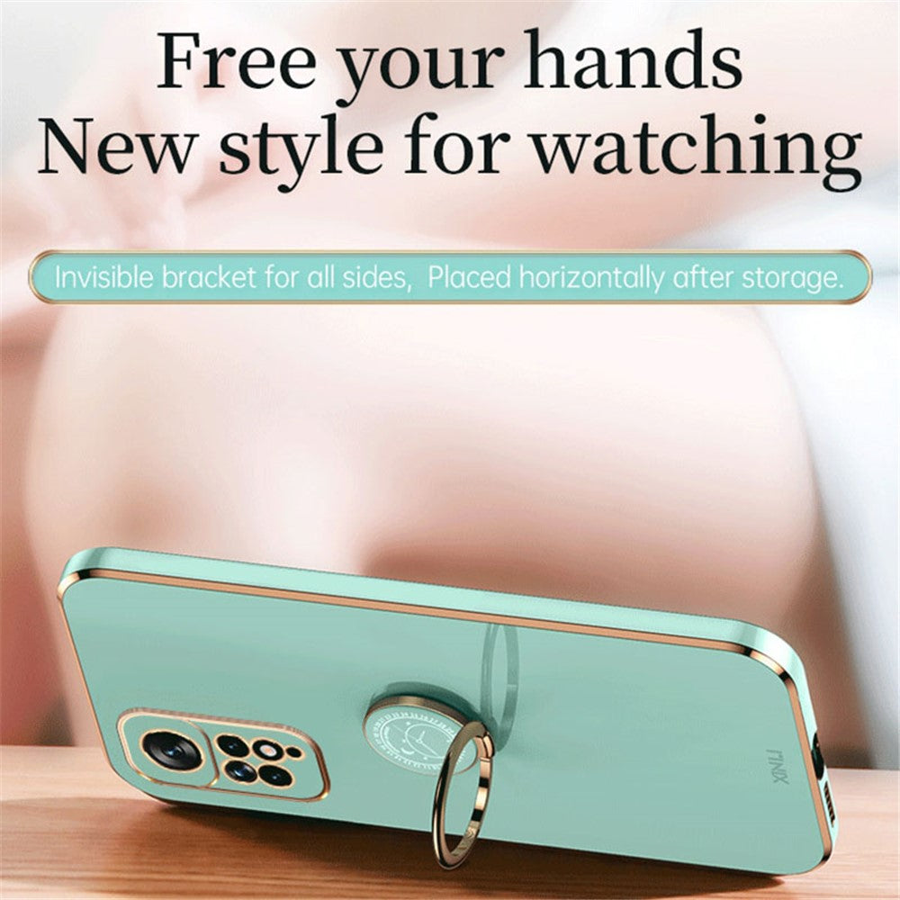 XINLI Electroplating Phone Case for Xiaomi Redmi Note 11 4G (Qualcomm) / Note 11S 4G, Flexible TPU Cover with Kickstand