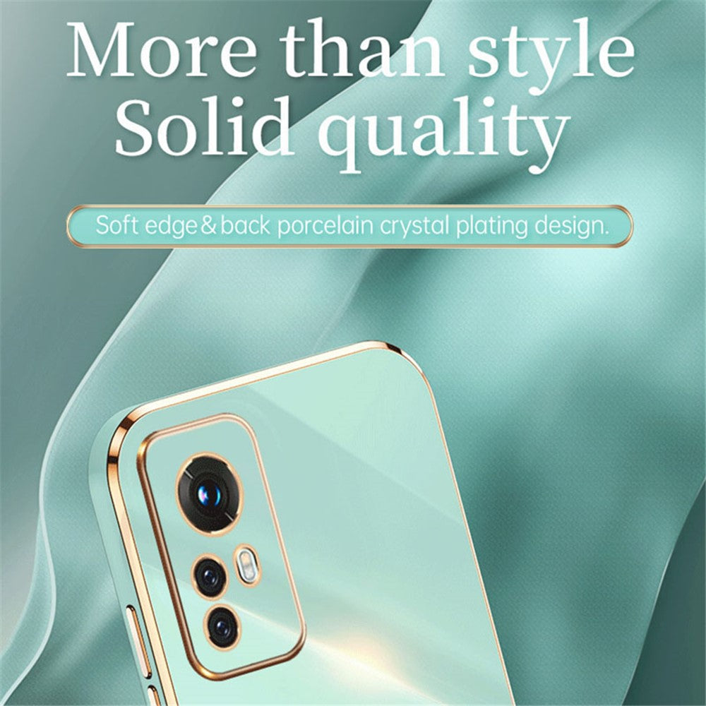 XINLI for Xiaomi 12 Lite 5G Soft TPU Phone Case, Shockproof Electroplating Full Camera Lens Protection Cover