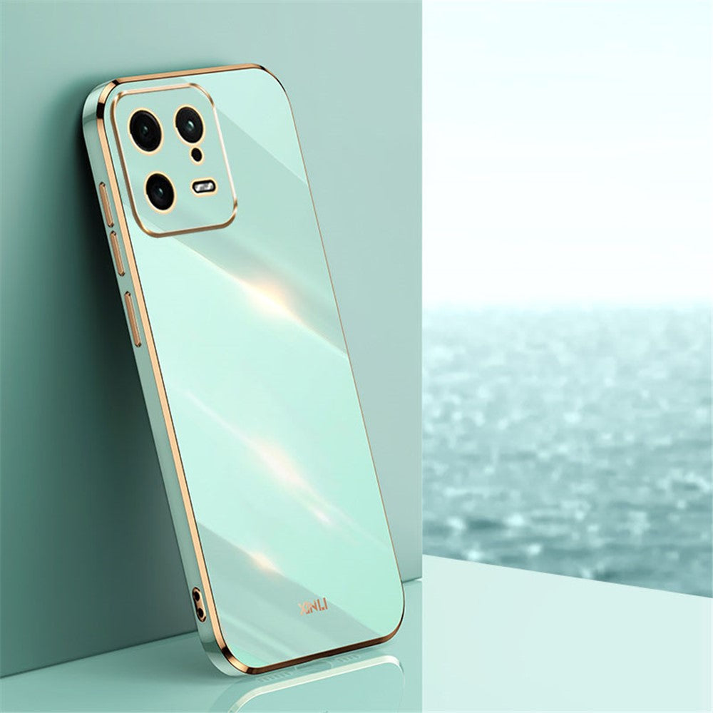 XINLI TPU-mobilskal för Xiaomi 13 5G, galvaniserat bakstycke, heltäckande kameralinsskydd