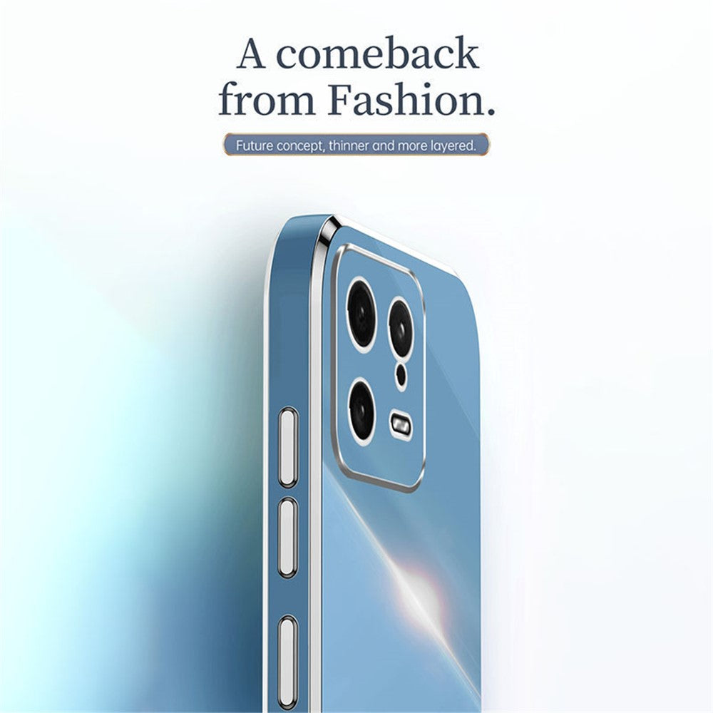 XINLI TPU Phone Case for Xiaomi 13 5G, Electroplating Back Shell Full Camera Lens Protection Cover