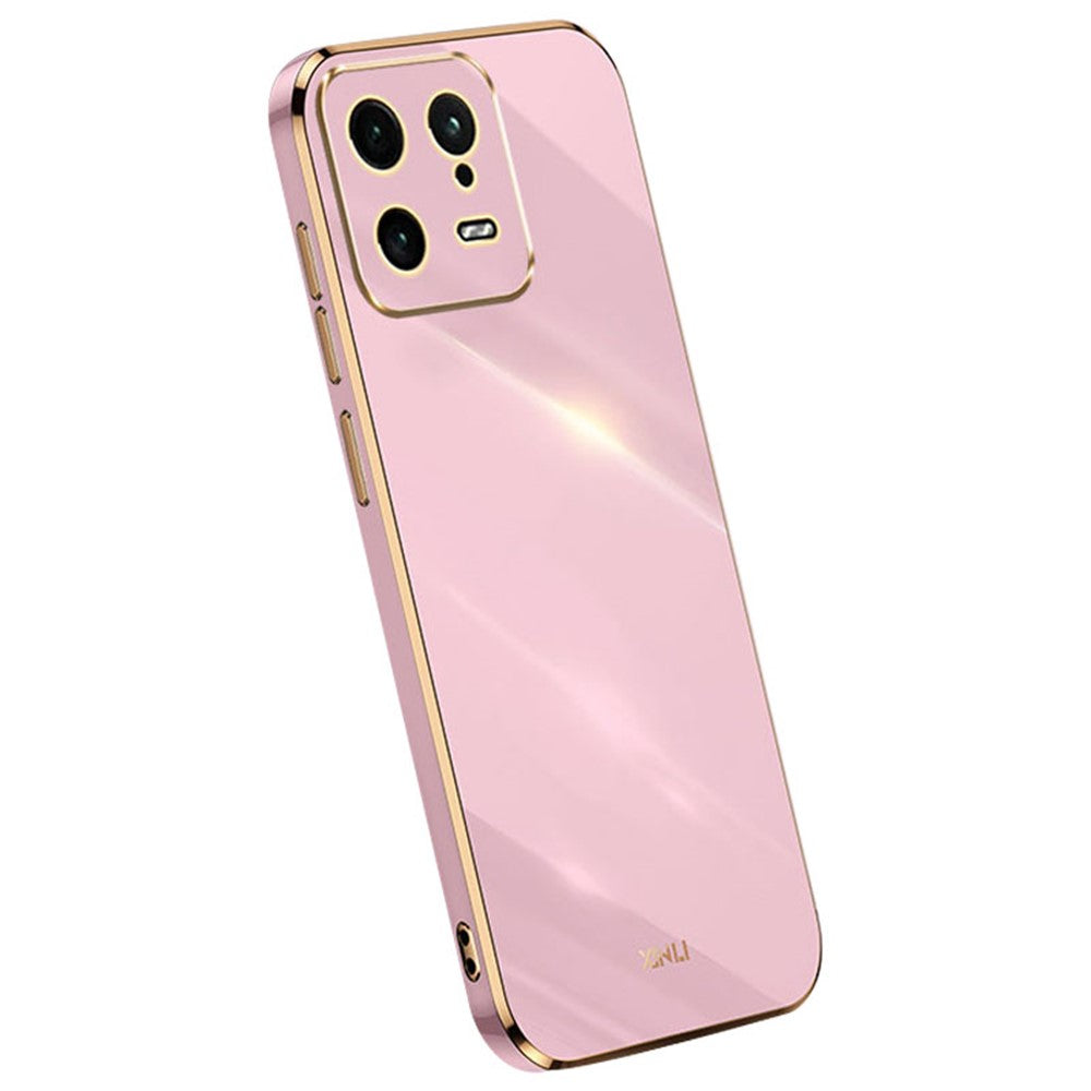 XINLI TPU-mobilskal för Xiaomi 13 5G, galvaniserat bakstycke, heltäckande kameralinsskydd