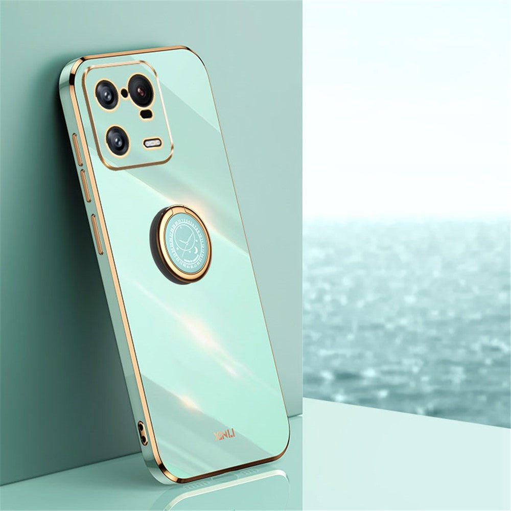 XINLI Electroplating Phone Case for Xiaomi 13 Pro 5G, Anti-fall TPU Cover with Kickstand