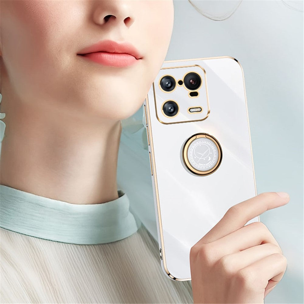 XINLI Electroplating Phone Case for Xiaomi 13 Pro 5G, Anti-fall TPU Cover with Kickstand