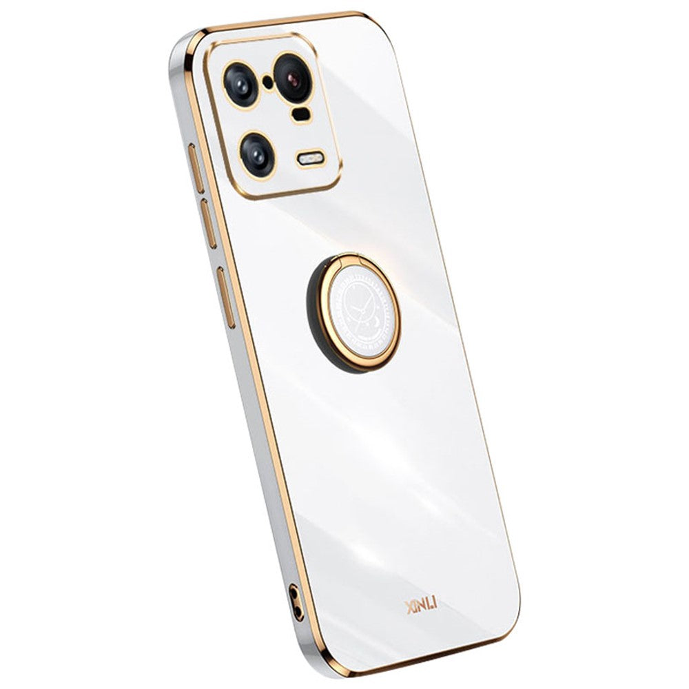 XINLI Electroplating Phone Case for Xiaomi 13 Pro 5G, Anti-fall TPU Cover with Kickstand