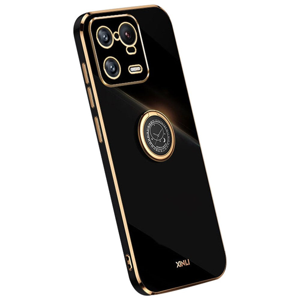XINLI Electroplating Phone Case for Xiaomi 13 Pro 5G, Anti-fall TPU Cover with Kickstand