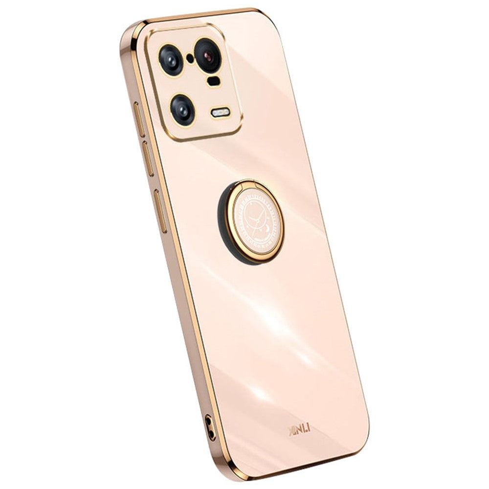 XINLI Electroplating Phone Case for Xiaomi 13 Pro 5G, Anti-fall TPU Cover with Kickstand