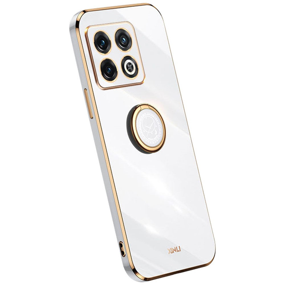 XINLI Stativskal för OnePlus 10 Pro 5G, Stötdämpande Galvaniserat TPU Bakskydd
