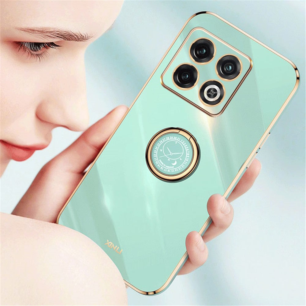 XINLI Stativskal för OnePlus 10 Pro 5G, Stötdämpande Galvaniserat TPU Bakskydd