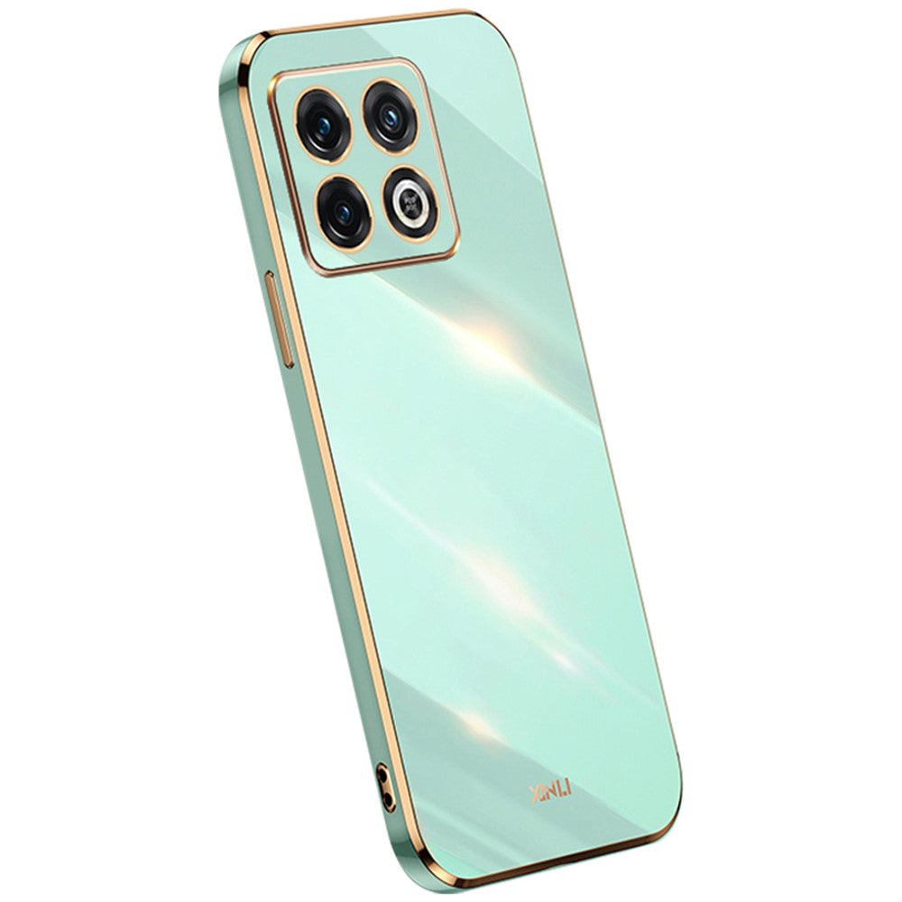 XINLI för OnePlus 10T 5G / Ace Pro 5G reptåligt TPU-mobilskal, galvaniserat heltäckande kameralinsskydd