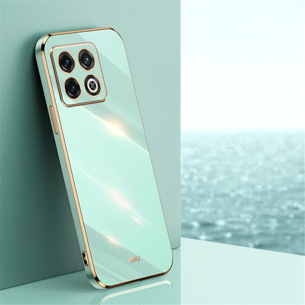 XINLI för OnePlus 10T 5G / Ace Pro 5G reptåligt TPU-mobilskal, galvaniserat heltäckande kameralinsskydd
