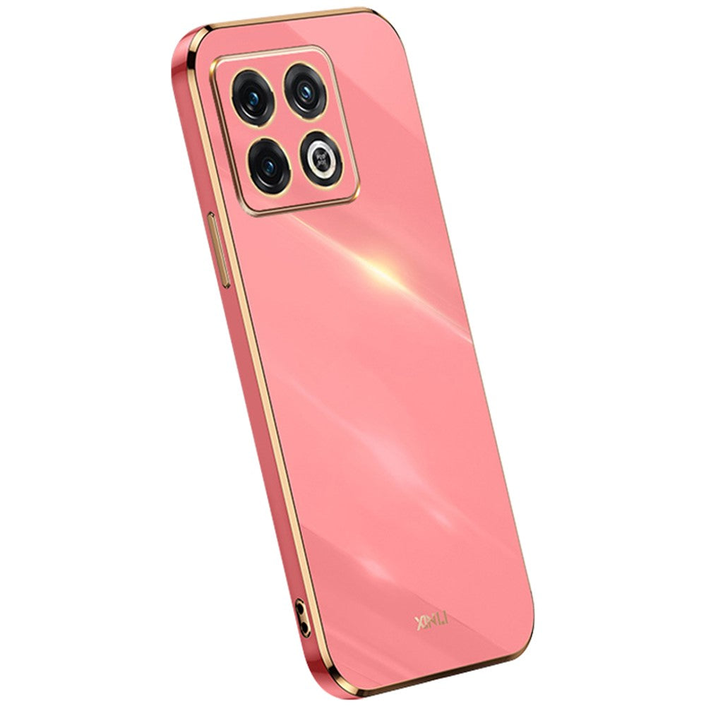 XINLI för OnePlus 10T 5G / Ace Pro 5G reptåligt TPU-mobilskal, galvaniserat heltäckande kameralinsskydd