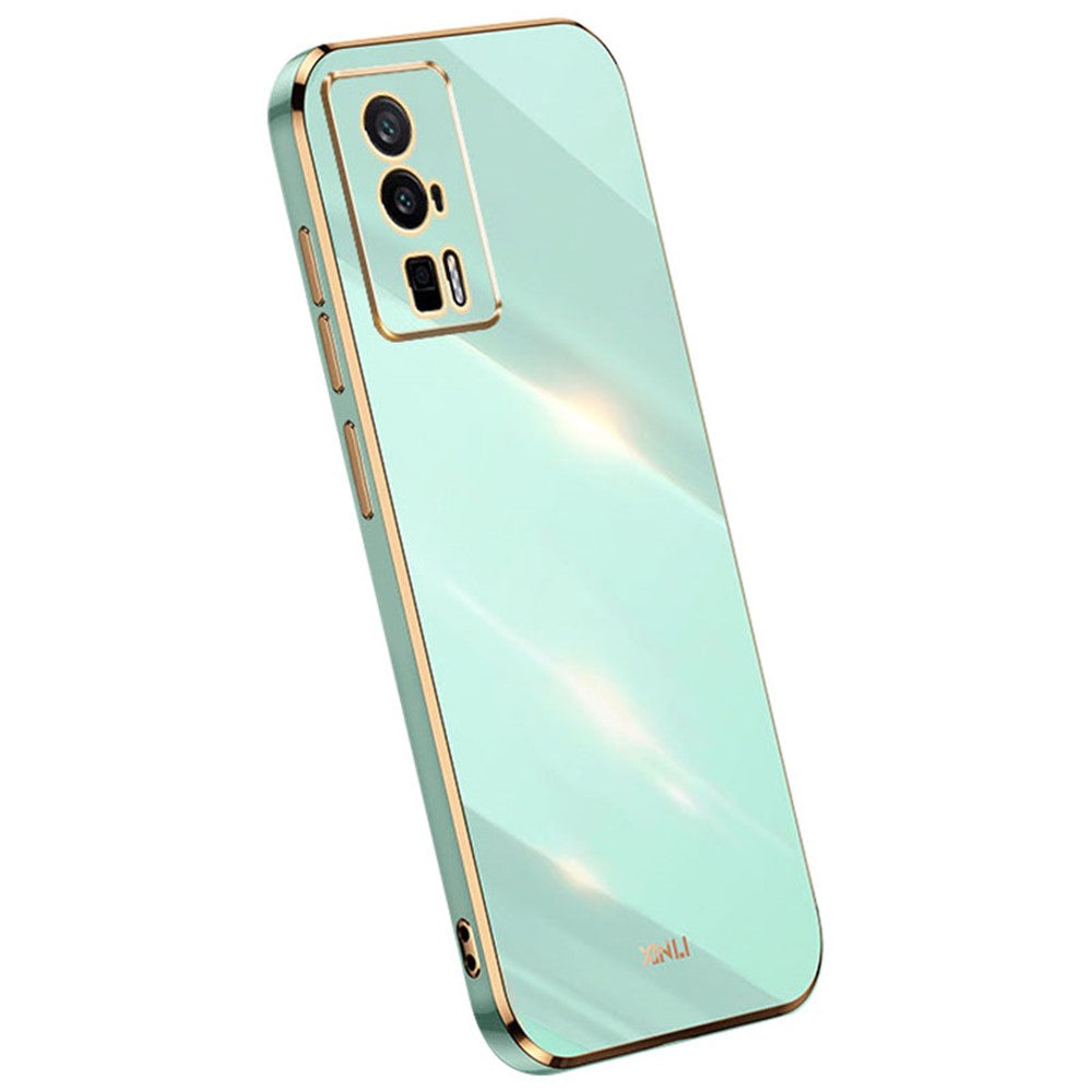 XINLI mjukt mobilskal för Xiaomi Poco F5 Pro 5G / Redmi K60 Pro 5G / K60 5G galvaniserad TPU baksida heltäckande kameralinsskydd