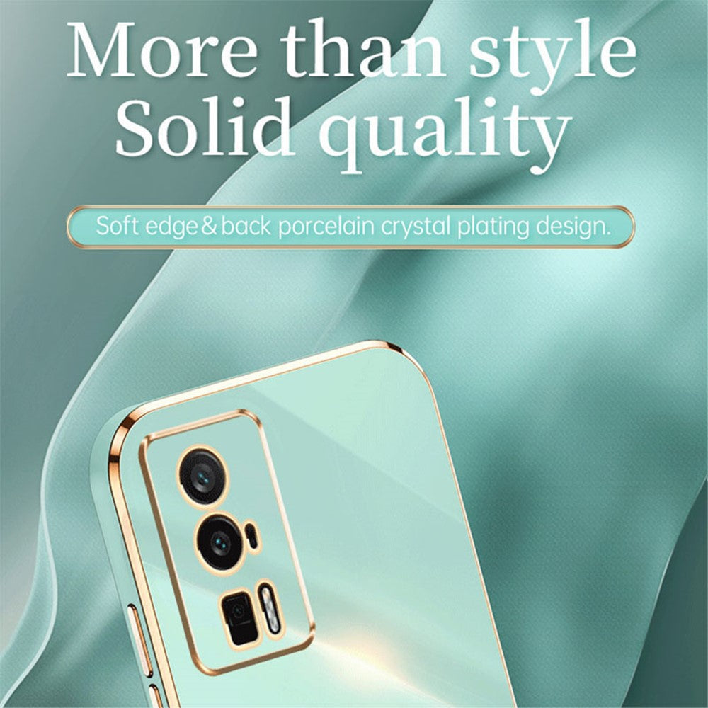 XINLI Soft Phone Case for Xiaomi Poco F5 Pro 5G / Redmi K60 Pro 5G / K60 5G Electroplating TPU Back Shell Full Camera Lens Protection Cover