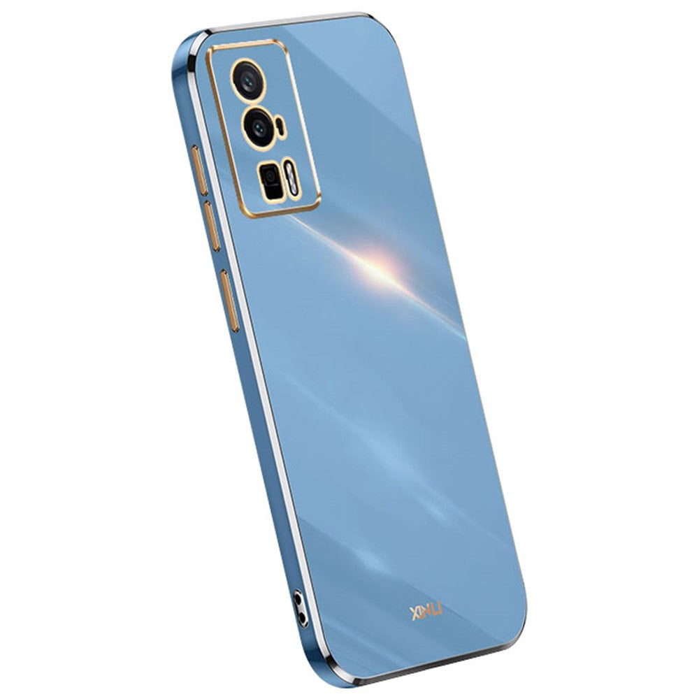 XINLI mjukt mobilskal för Xiaomi Poco F5 Pro 5G / Redmi K60 Pro 5G / K60 5G galvaniserad TPU baksida heltäckande kameralinsskydd