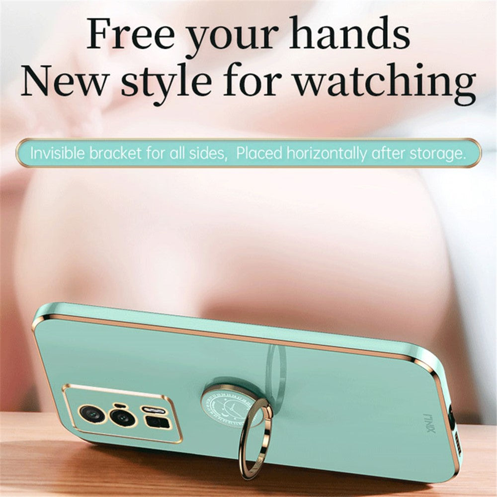 XINLI For Xiaomi Poco F5 Pro 5G / Redmi K60 Pro 5G / K60 5G Kickstand Phone Case, Fall Protection Electroplating TPU Back Cover