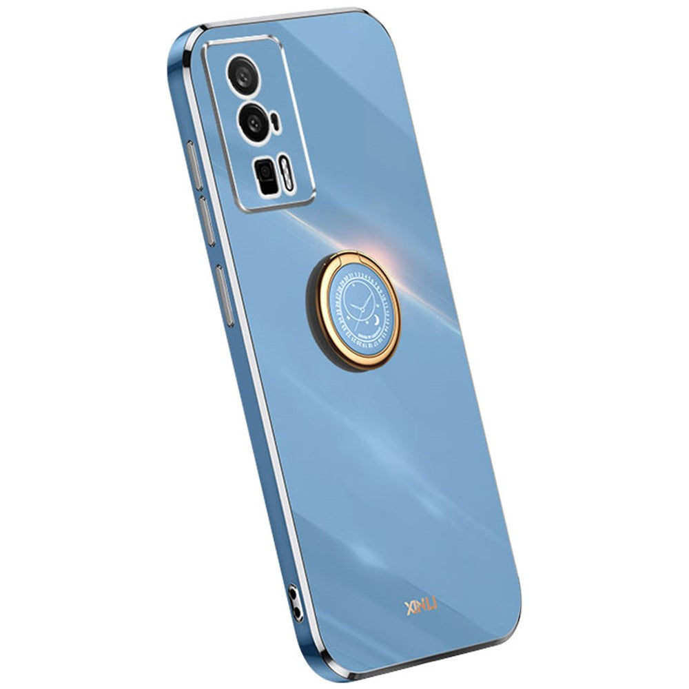 XINLI For Xiaomi Poco F5 Pro 5G / Redmi K60 Pro 5G / K60 5G Kickstand Phone Case, Fall Protection Electroplating TPU Back Cover