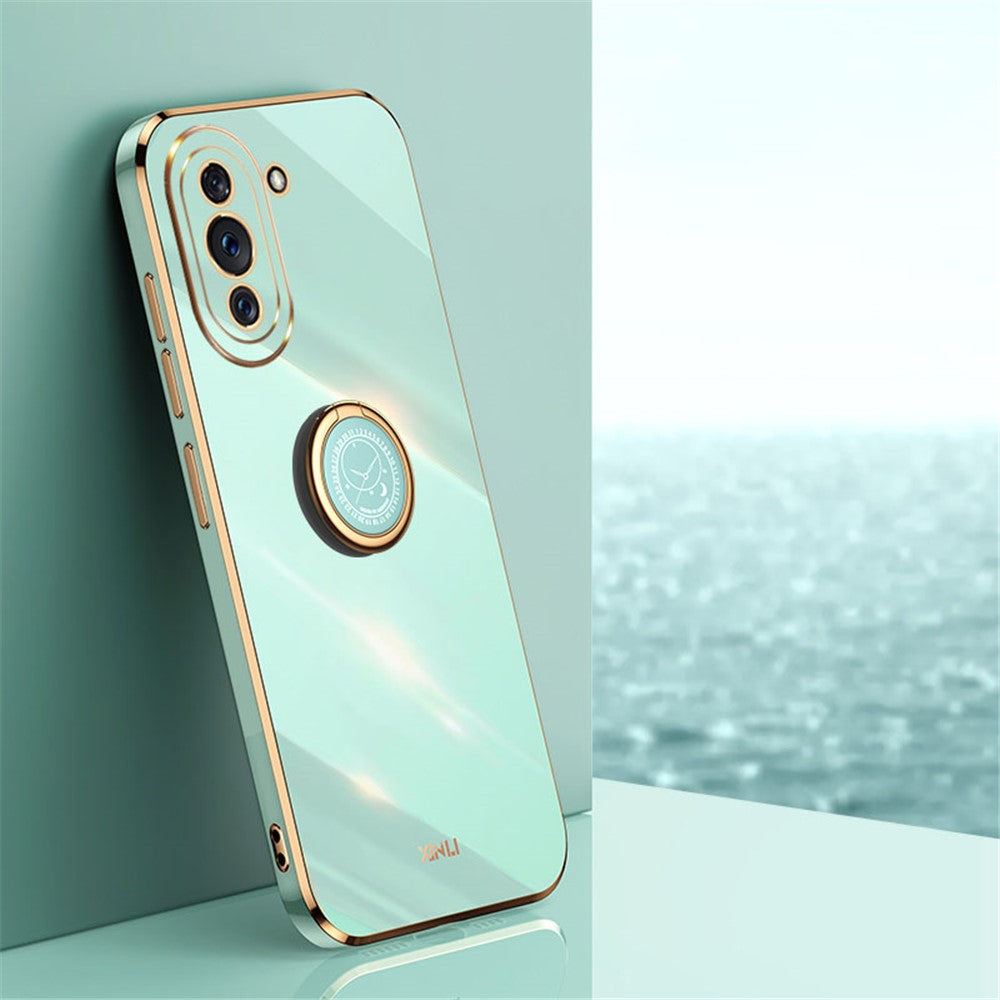 XINLI Kickstand Phone Case for Huawei nova 10 Pro 4G, Soft TPU Non-Slip Cover Electroplating Technology Support
