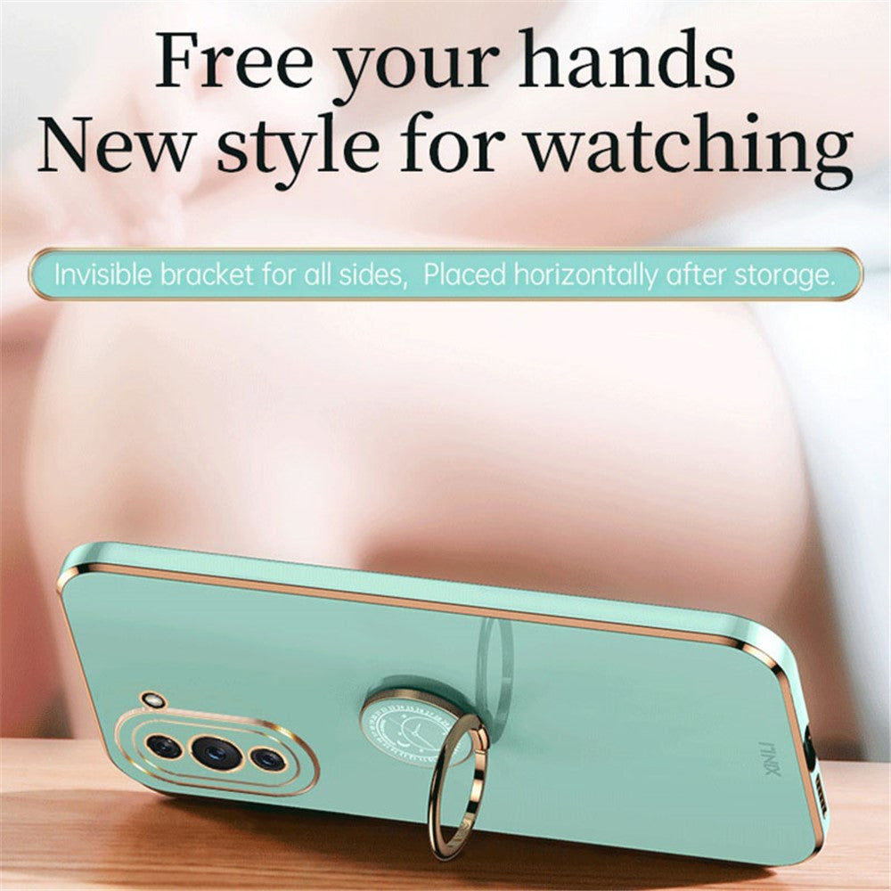 XINLI Kickstand Phone Case for Huawei nova 10 Pro 4G, Soft TPU Non-Slip Cover Electroplating Technology Support