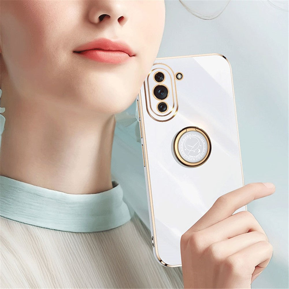 XINLI Kickstand Phone Case for Huawei nova 10 Pro 4G, Soft TPU Non-Slip Cover Electroplating Technology Support