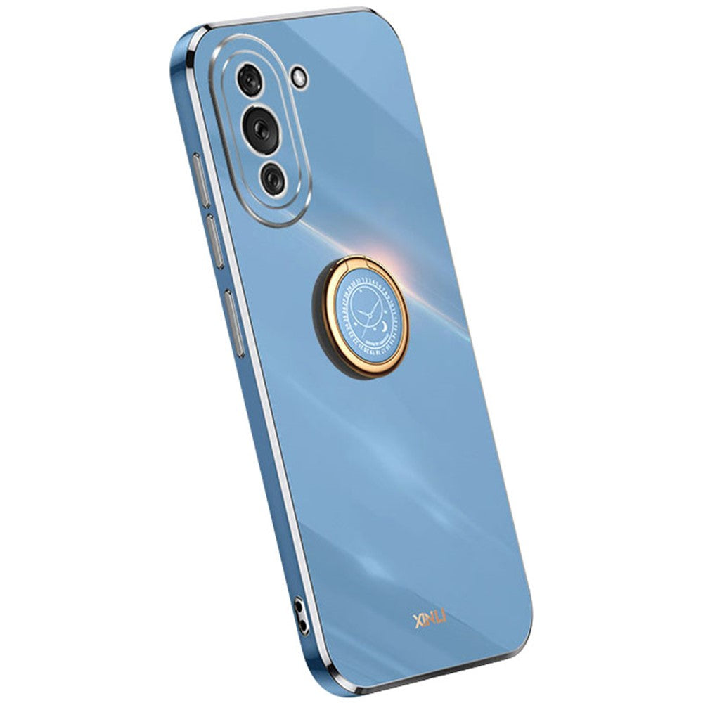 XINLI Kickstand Phone Case for Huawei nova 10 Pro 4G, Soft TPU Non-Slip Cover Electroplating Technology Support