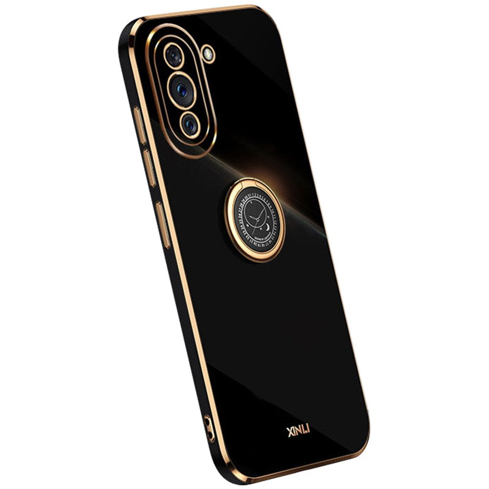XINLI Kickstand Phone Case for Huawei nova 10 Pro 4G, Soft TPU Non-Slip Cover Electroplating Technology Support