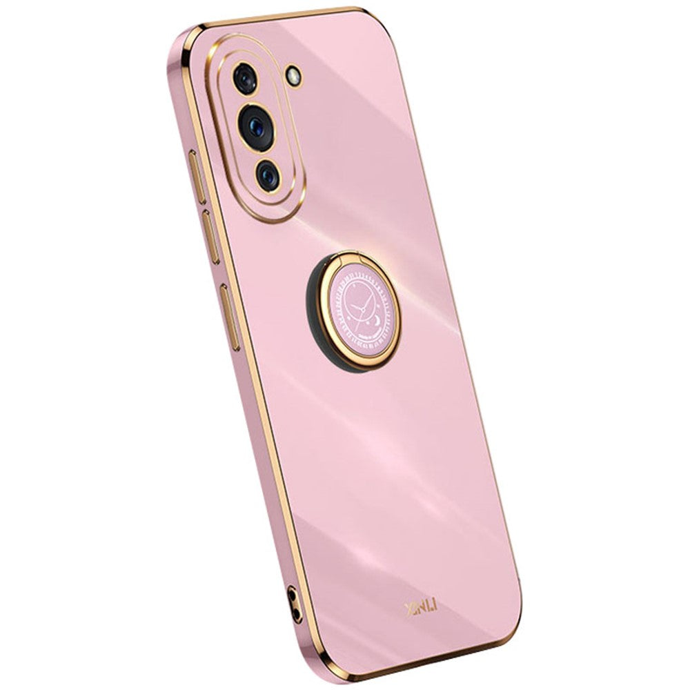 XINLI Kickstand Phone Case for Huawei nova 10 Pro 4G, Soft TPU Non-Slip Cover Electroplating Technology Support