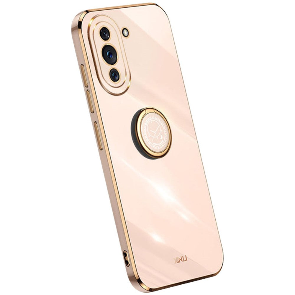 XINLI Kickstand Phone Case for Huawei nova 10 Pro 4G, Soft TPU Non-Slip Cover Electroplating Technology Support