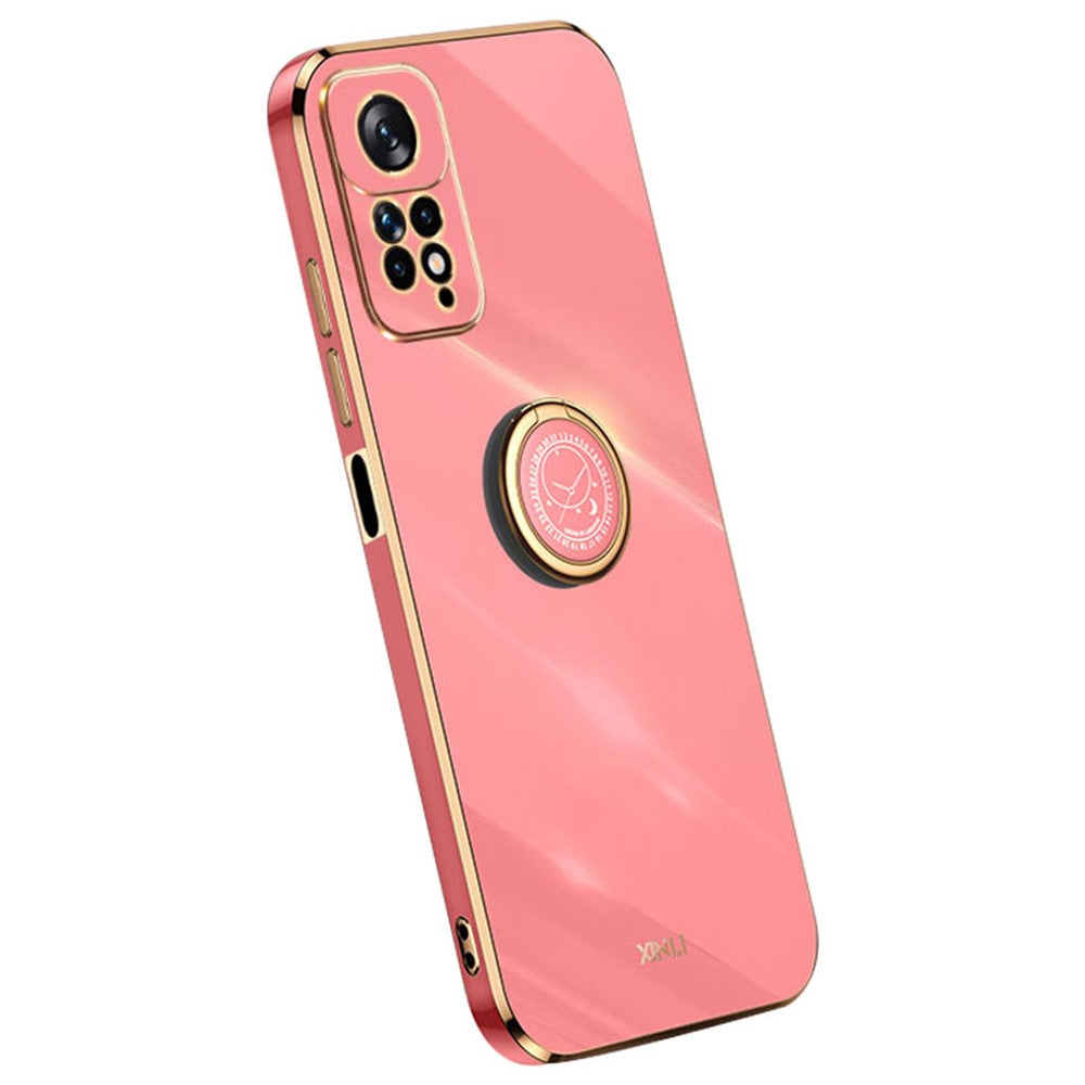 XINLI För Xiaomi Redmi Note 11 Pro 5G (Qualcomm) / 11 Pro 4G (MediaTek) Stativskal, Galvaniserat TPU Bakskydd