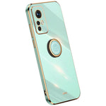 XINLI For Xiaomi 12 5G / 12X 5G / 12S 5G Kickstand Phone Case, Shock-absorbing Electroplating TPU Back Protector Cover