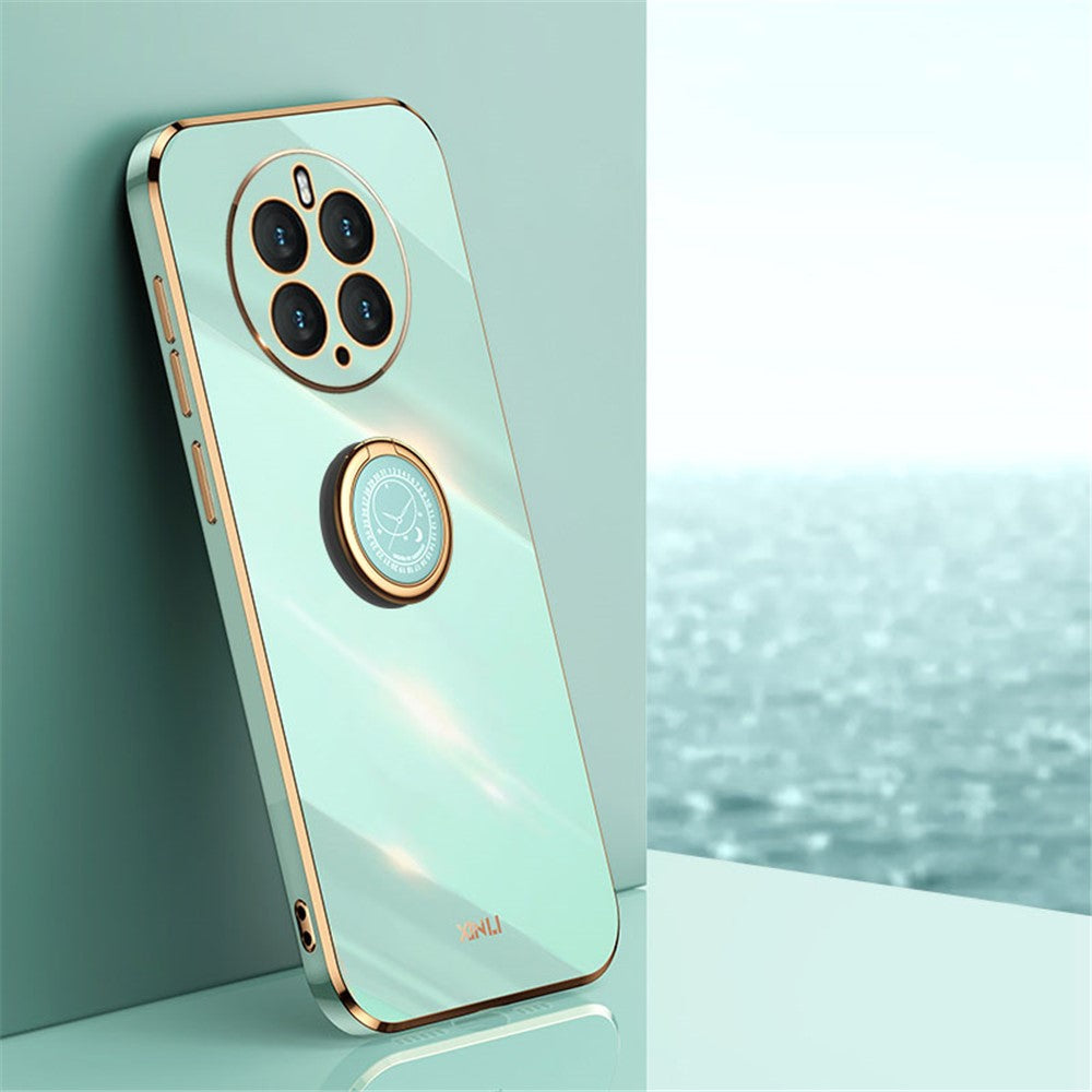 XINLI Kickstand Phone Case for Huawei Mate 50 Pro 4G, Electroplating Bump Poof TPU Back Cover