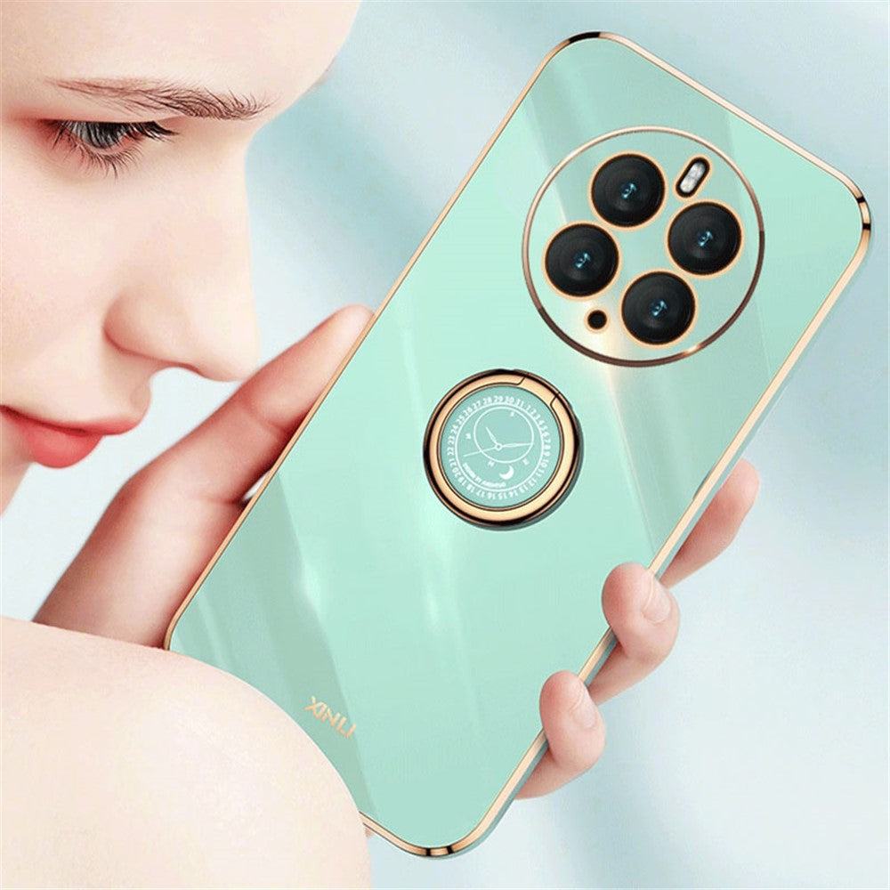 XINLI Kickstand Phone Case for Huawei Mate 50 Pro 4G, Electroplating Bump Poof TPU Back Cover