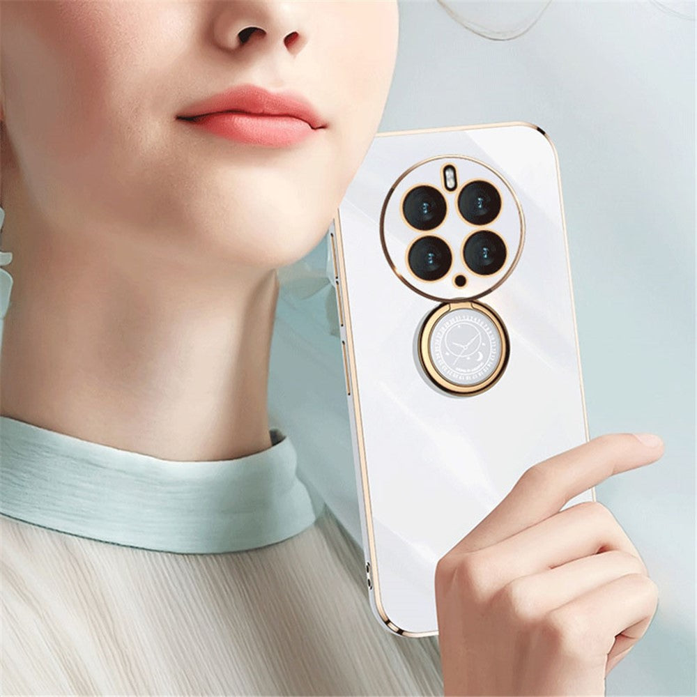 XINLI Kickstand Phone Case for Huawei Mate 50 Pro 4G, Electroplating Bump Poof TPU Back Cover