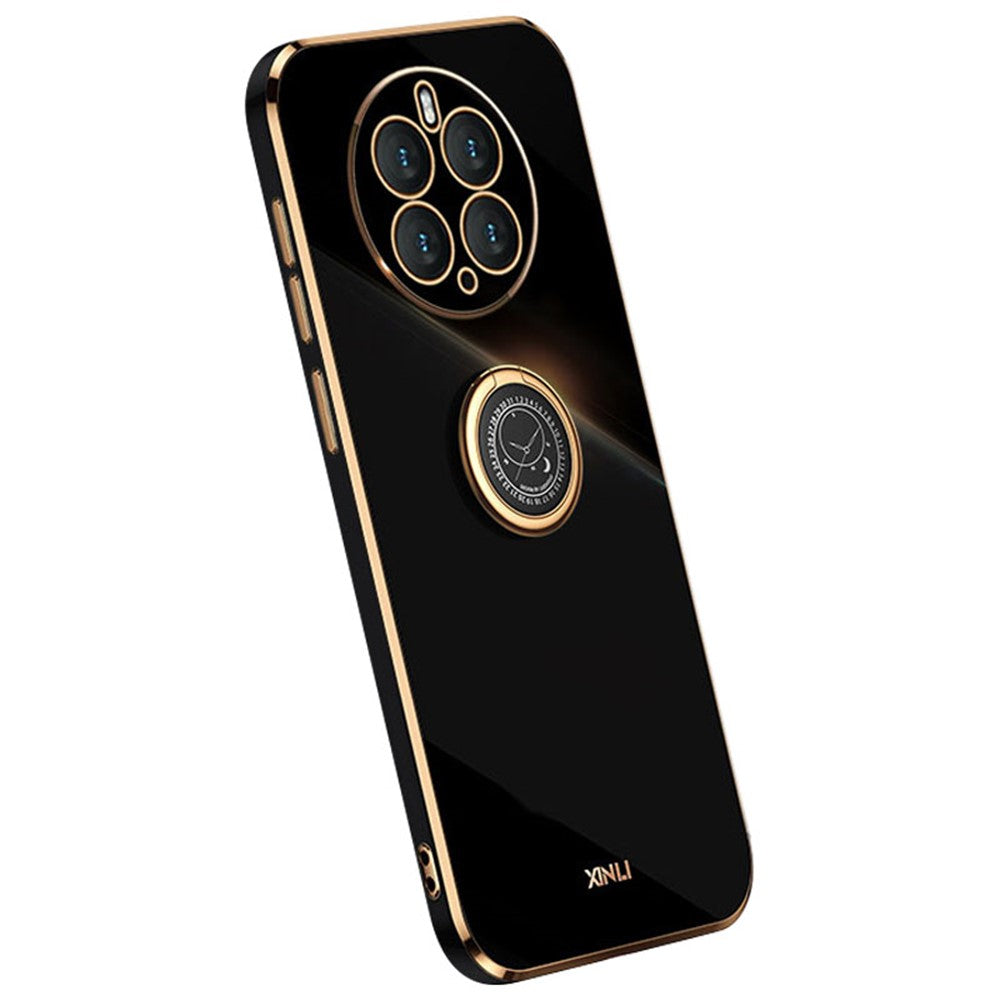 XINLI Kickstand Phone Case for Huawei Mate 50 Pro 4G, Electroplating Bump Poof TPU Back Cover