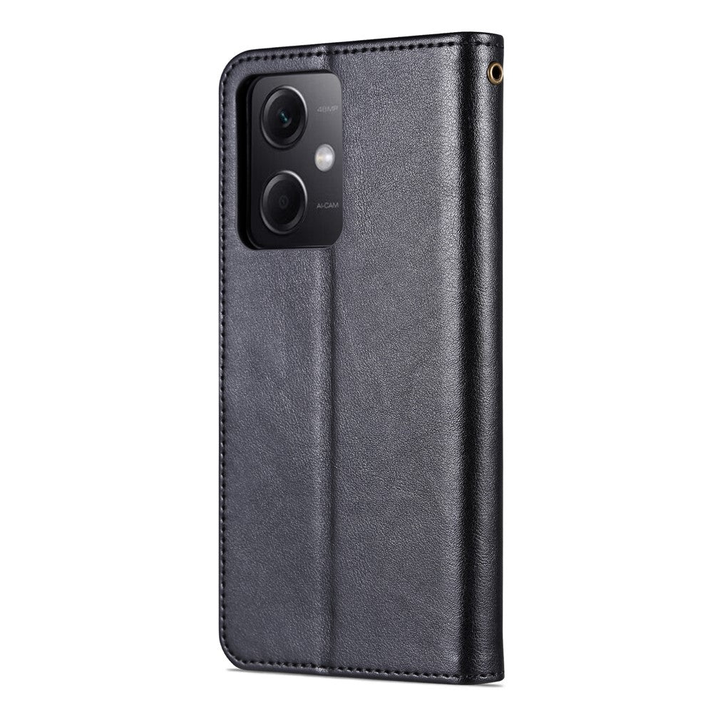 AZNS för Xiaomi Redmi Note 12 5G (Global) / (Indien) / (Kina) / Poco X5 5G PU-läderfodral med plånboksfodral och stativ