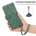DIERFENG DF-03 PU Leather Wallet Phone Case for Samsung Galaxy A52 4G / 5G / A52s 5G, Flip Stand Lines Imprinted Phone Cover