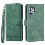 DIERFENG DF-03 Mobile Phone Cover for Samsung Galaxy A32 5G / M32 5G, Lines Imprinted PU Leather Stand Wallet Phone Case