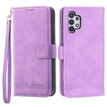 DIERFENG DF-03 Mobile Phone Cover for Samsung Galaxy A32 5G / M32 5G, Lines Imprinted PU Leather Stand Wallet Phone Case