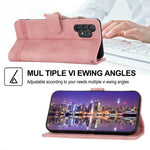DIERFENG DF-03 PU Leather Phone Cover for Samsung Galaxy A32 4G (EU Version), Stand Wallet Lines Imprinted Case
