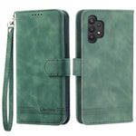 DIERFENG DF-03 PU Leather Phone Cover for Samsung Galaxy A32 4G (EU Version), Stand Wallet Lines Imprinted Case